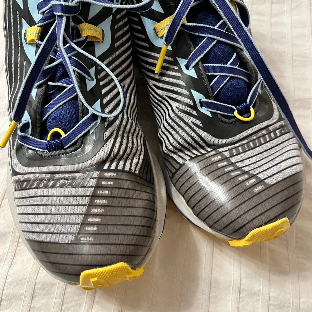 Columbia Montrail Trinity AG Womens Trail Running Shoes Gray Blue Yellow Sneaker